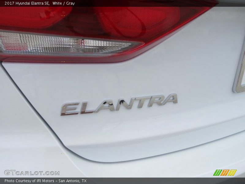 White / Gray 2017 Hyundai Elantra SE