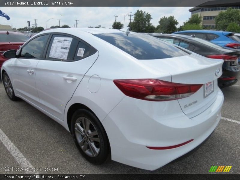 White / Gray 2017 Hyundai Elantra SE