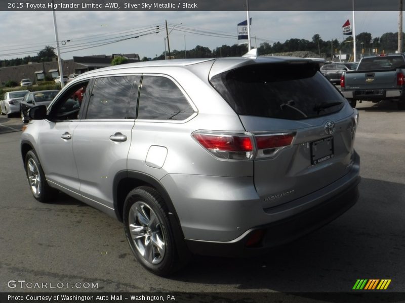 Silver Sky Metallic / Black 2015 Toyota Highlander Limited AWD