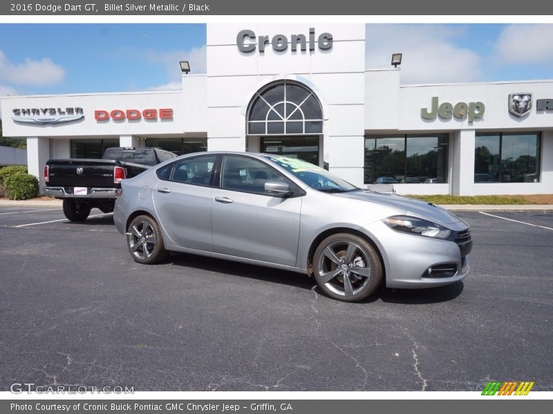 Billet Silver Metallic / Black 2016 Dodge Dart GT