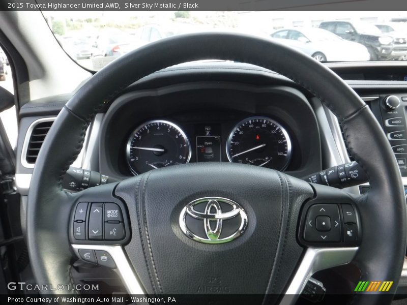 Silver Sky Metallic / Black 2015 Toyota Highlander Limited AWD