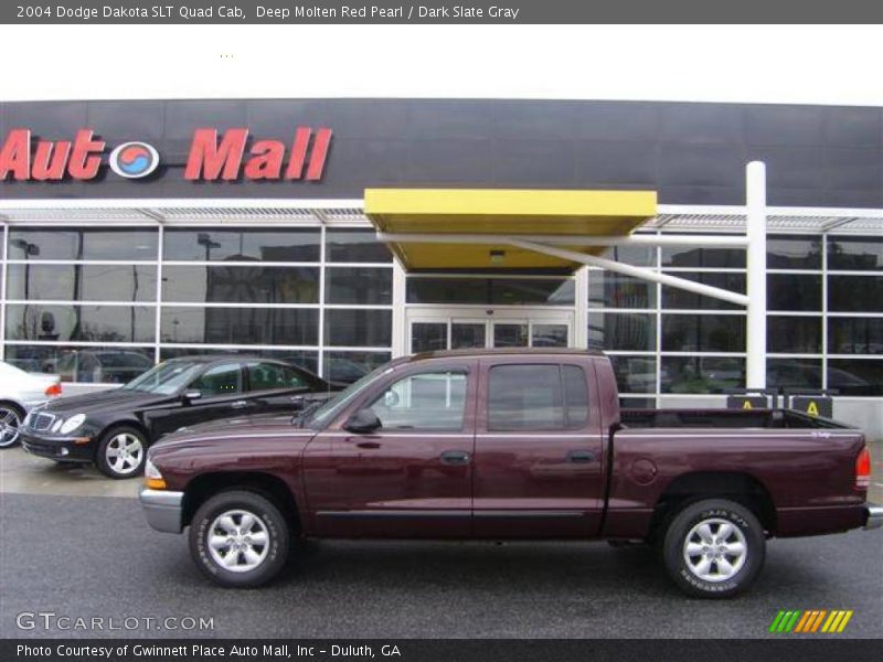 Deep Molten Red Pearl / Dark Slate Gray 2004 Dodge Dakota SLT Quad Cab