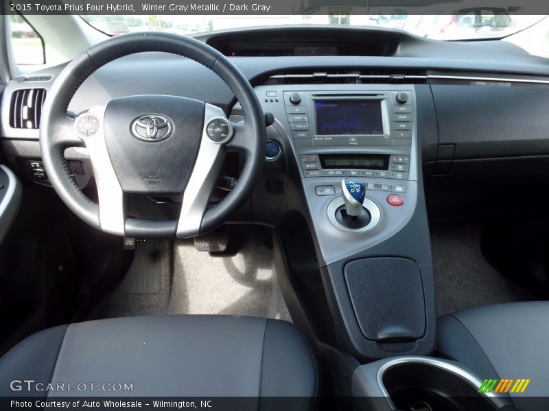 Winter Gray Metallic / Dark Gray 2015 Toyota Prius Four Hybrid