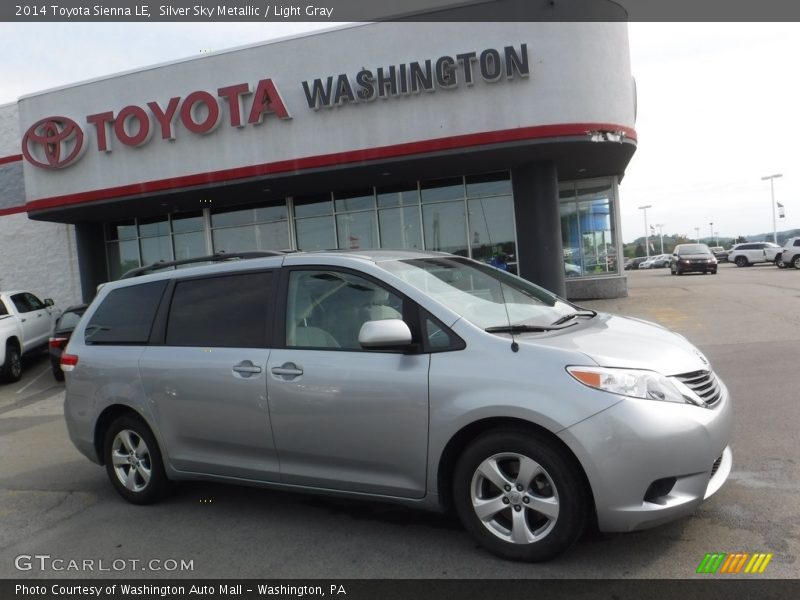 Silver Sky Metallic / Light Gray 2014 Toyota Sienna LE