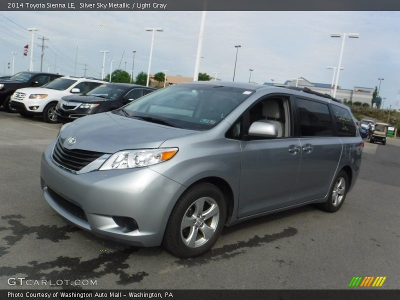 Silver Sky Metallic / Light Gray 2014 Toyota Sienna LE