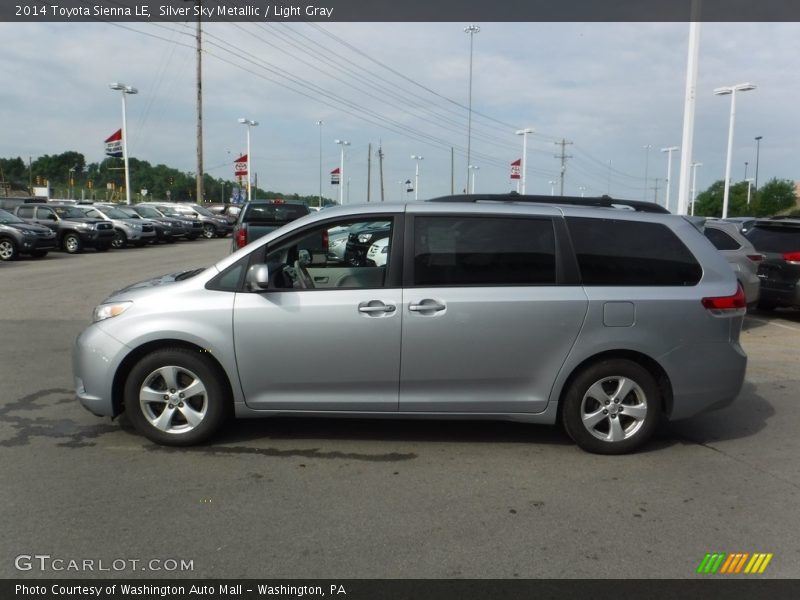 Silver Sky Metallic / Light Gray 2014 Toyota Sienna LE