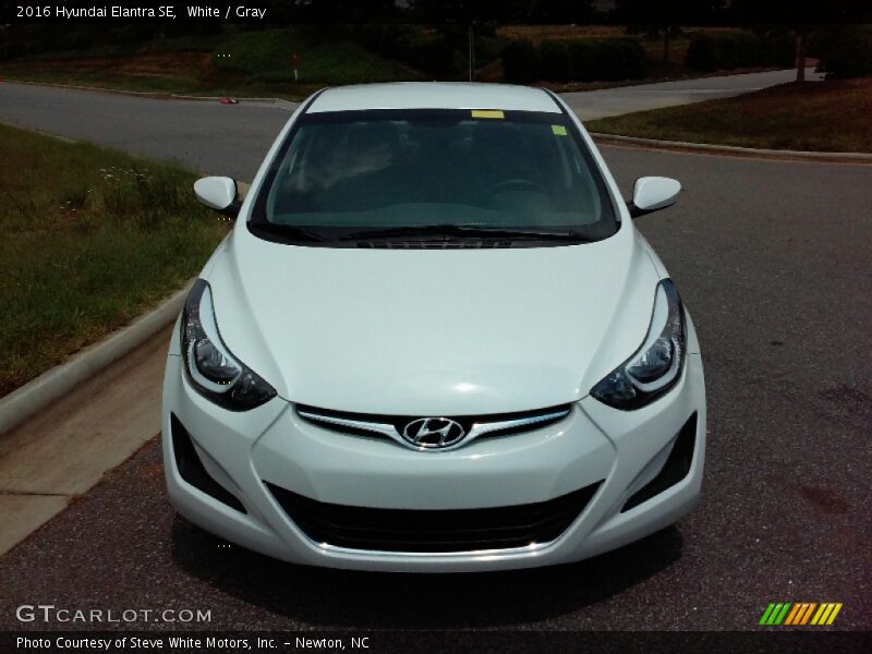 White / Gray 2016 Hyundai Elantra SE