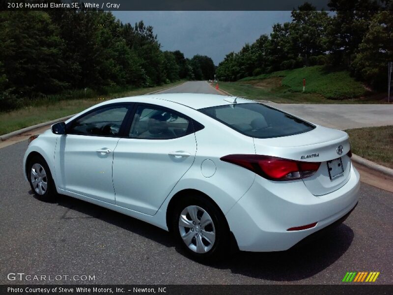 White / Gray 2016 Hyundai Elantra SE