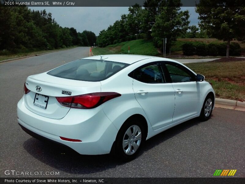 White / Gray 2016 Hyundai Elantra SE