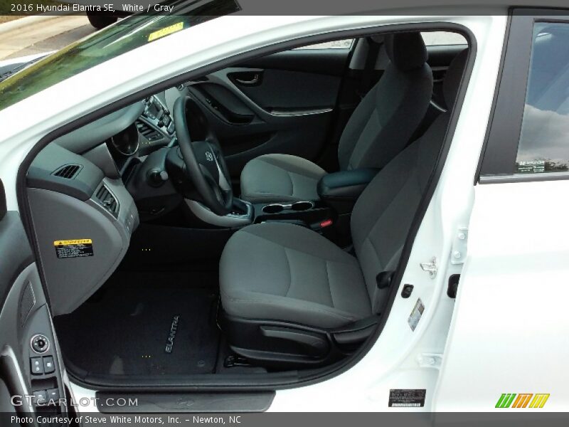 White / Gray 2016 Hyundai Elantra SE