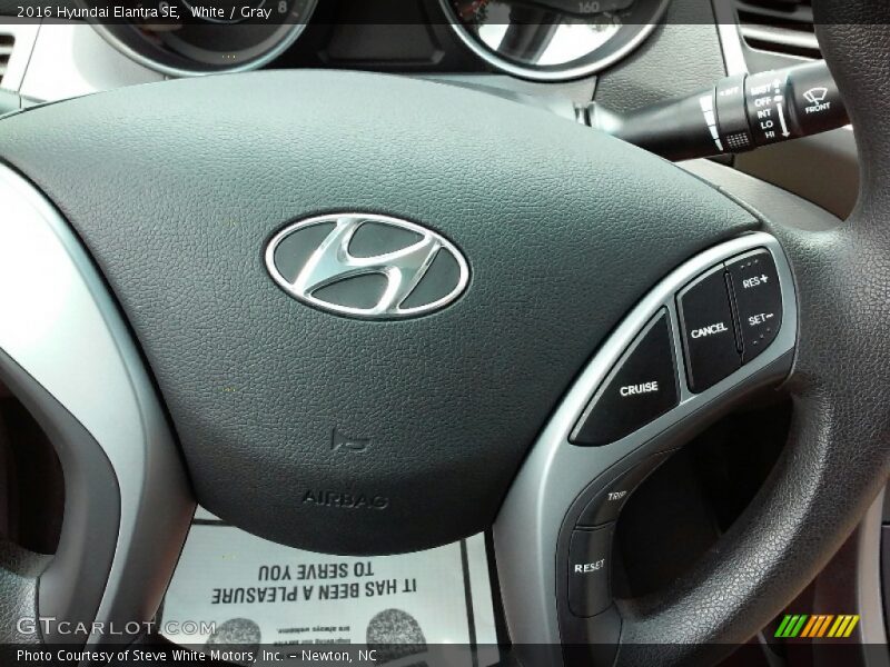 White / Gray 2016 Hyundai Elantra SE