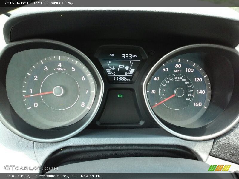 White / Gray 2016 Hyundai Elantra SE