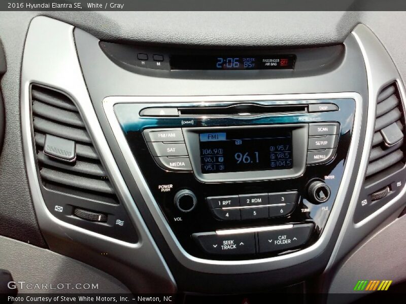 White / Gray 2016 Hyundai Elantra SE