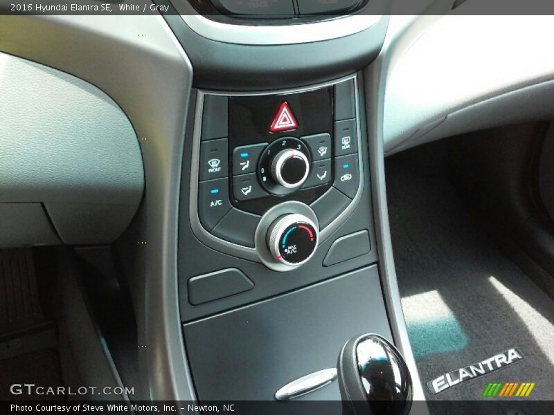 White / Gray 2016 Hyundai Elantra SE