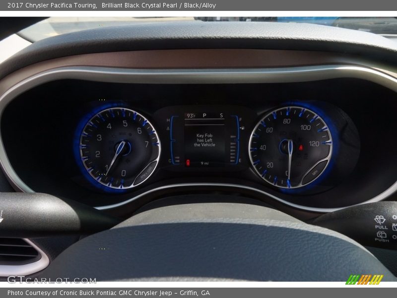 Brilliant Black Crystal Pearl / Black/Alloy 2017 Chrysler Pacifica Touring