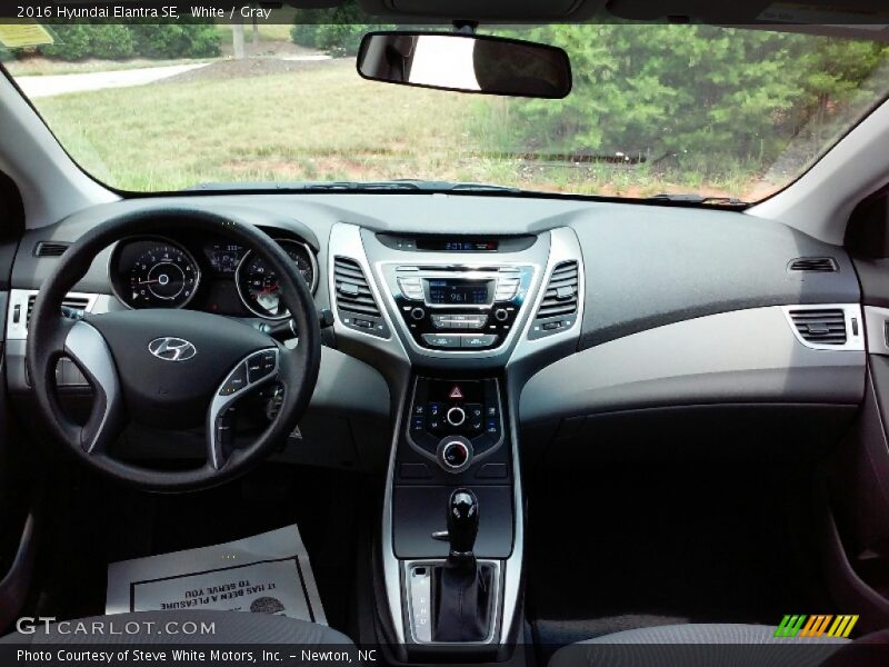 White / Gray 2016 Hyundai Elantra SE