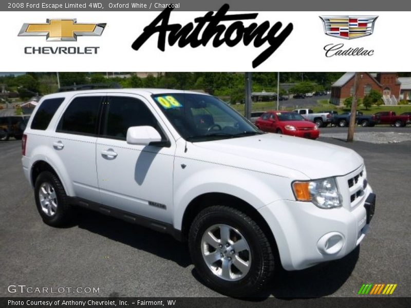 Oxford White / Charcoal 2008 Ford Escape Limited 4WD