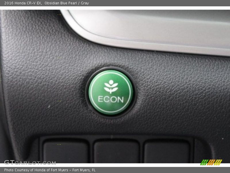 Obsidian Blue Pearl / Gray 2016 Honda CR-V EX