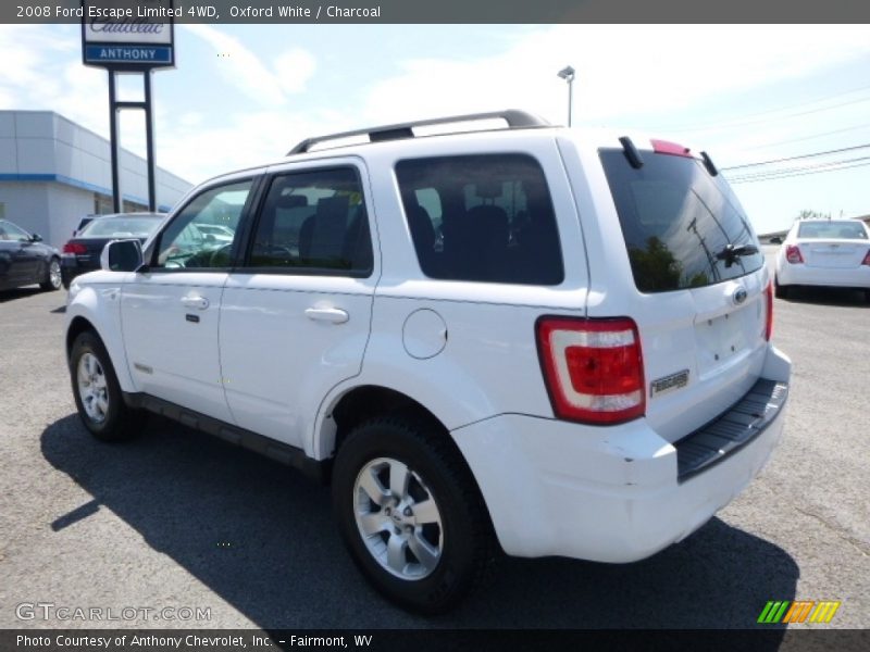 Oxford White / Charcoal 2008 Ford Escape Limited 4WD