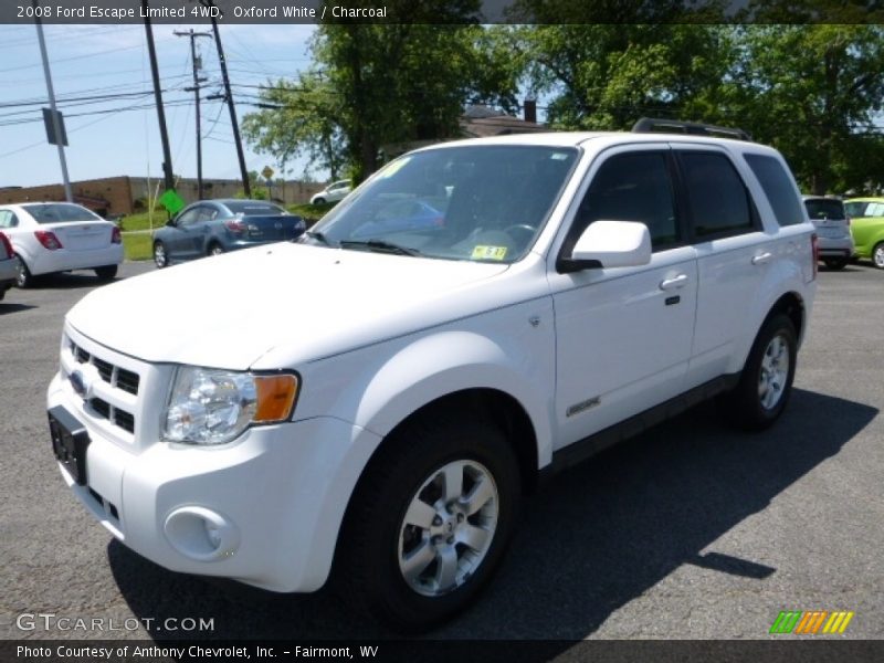 Oxford White / Charcoal 2008 Ford Escape Limited 4WD