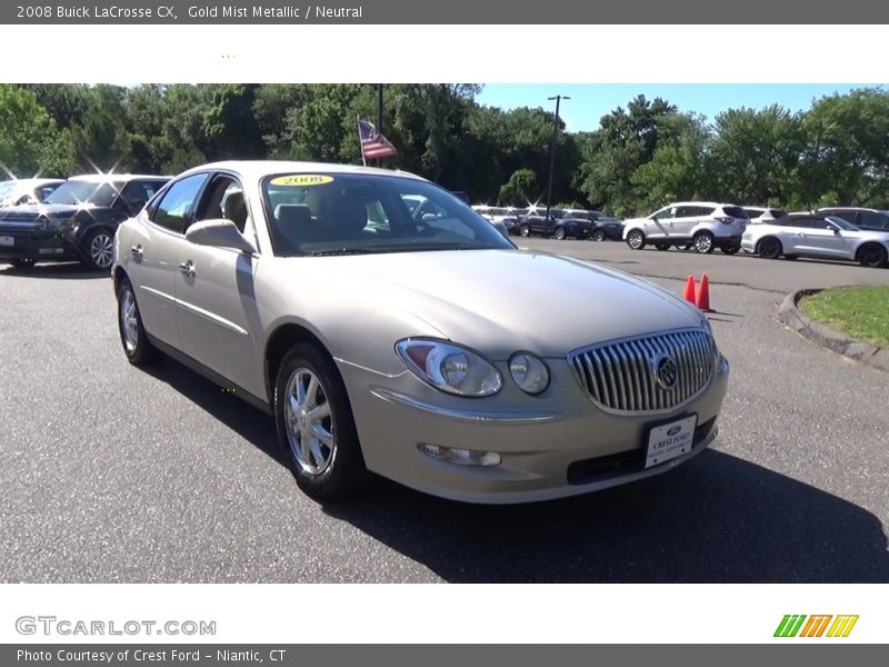 Gold Mist Metallic / Neutral 2008 Buick LaCrosse CX