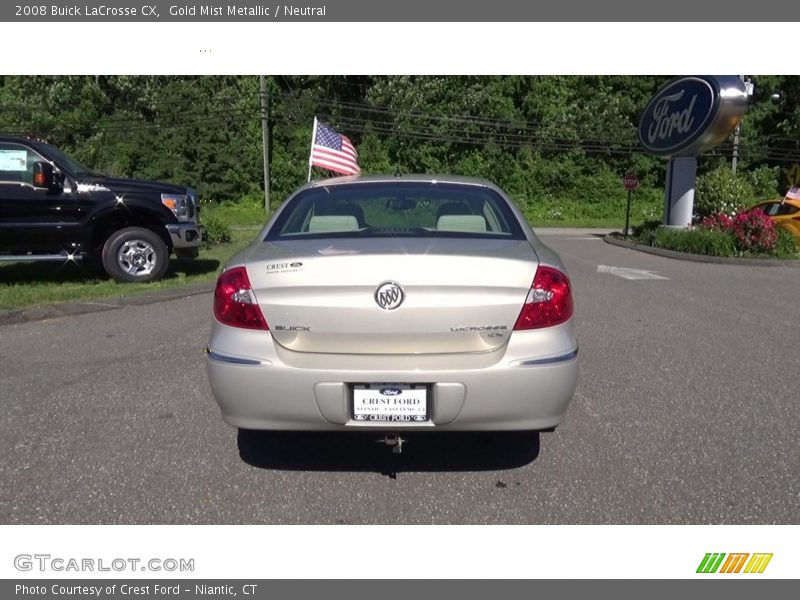 Gold Mist Metallic / Neutral 2008 Buick LaCrosse CX