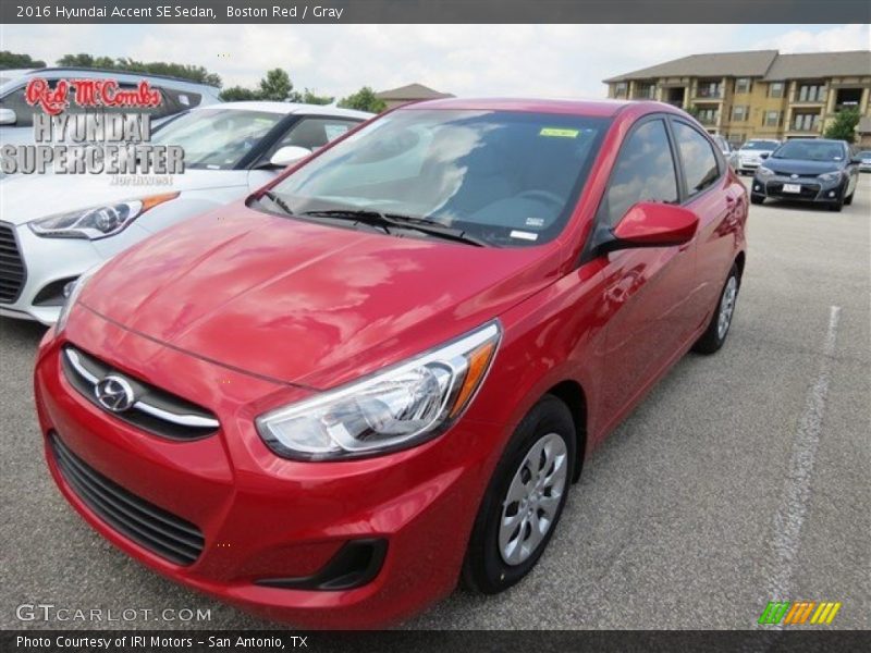 Boston Red / Gray 2016 Hyundai Accent SE Sedan