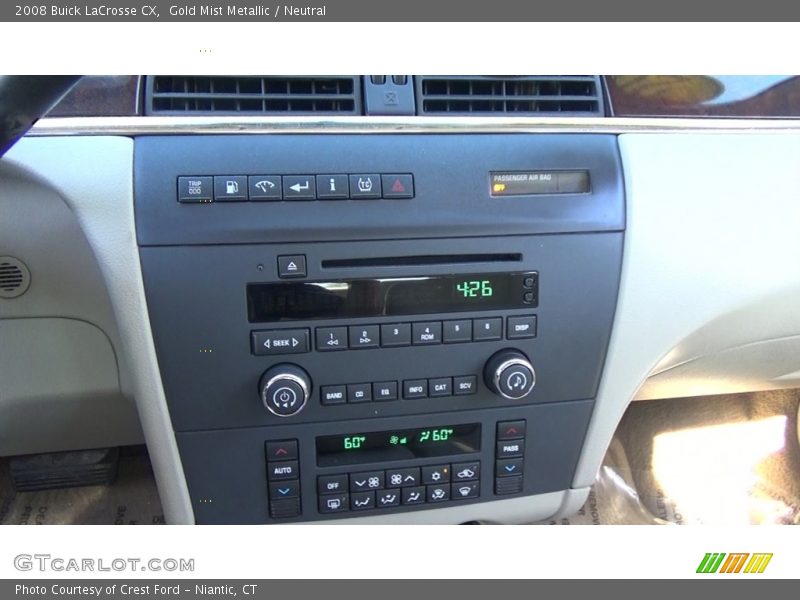 Gold Mist Metallic / Neutral 2008 Buick LaCrosse CX