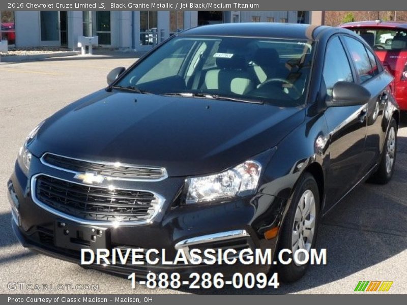 Black Granite Metallic / Jet Black/Medium Titanium 2016 Chevrolet Cruze Limited LS