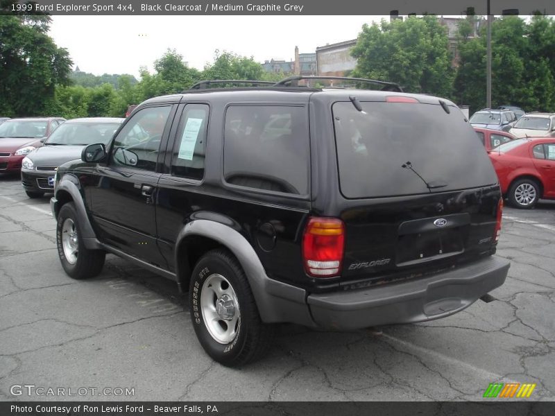 Black Clearcoat / Medium Graphite Grey 1999 Ford Explorer Sport 4x4