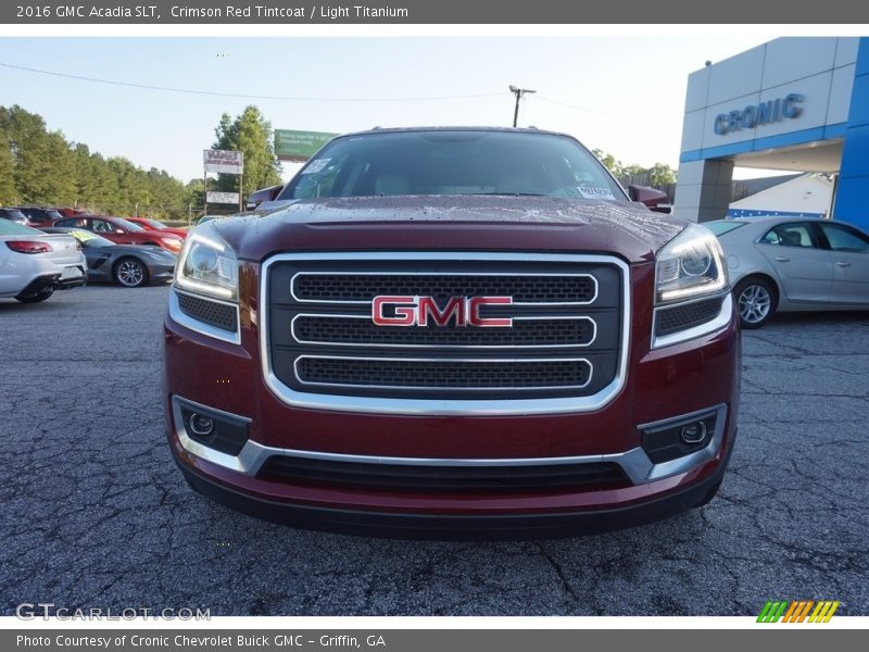 Crimson Red Tintcoat / Light Titanium 2016 GMC Acadia SLT