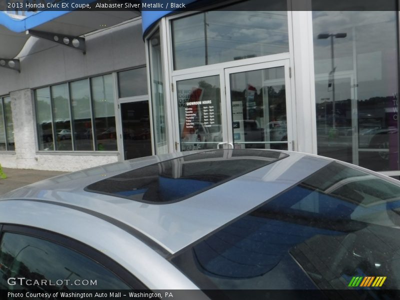 Alabaster Silver Metallic / Black 2013 Honda Civic EX Coupe