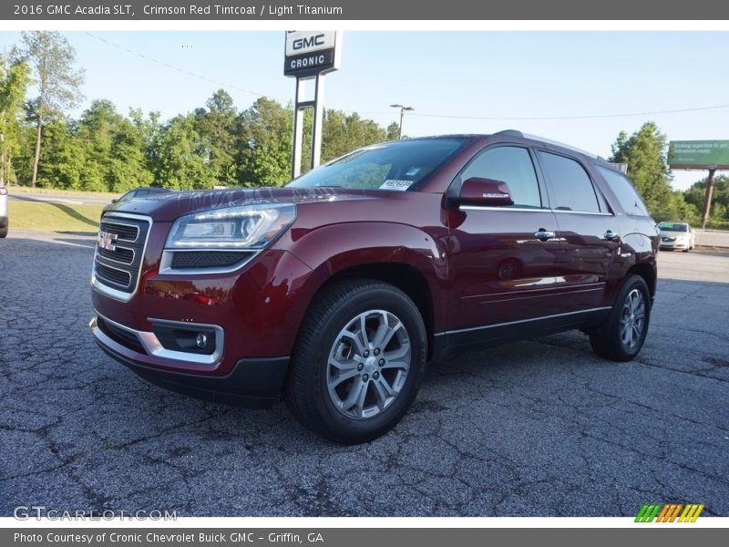 Crimson Red Tintcoat / Light Titanium 2016 GMC Acadia SLT