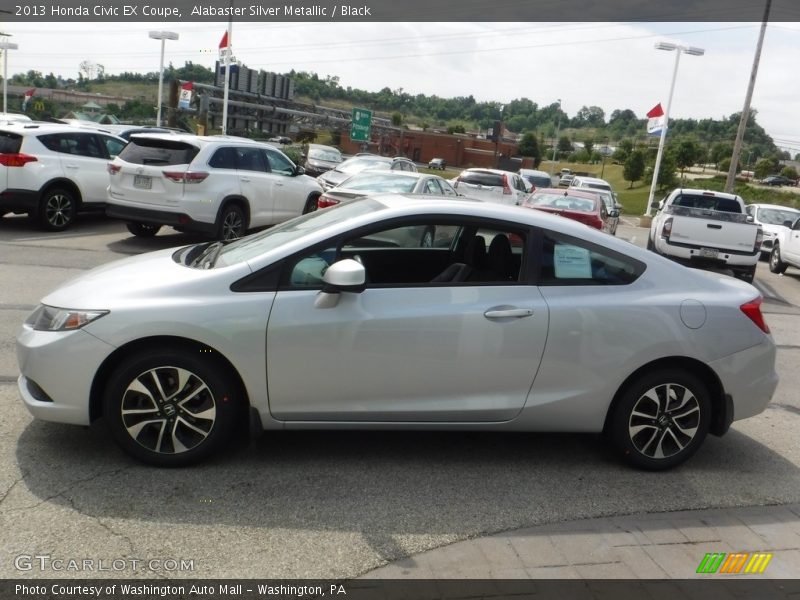 Alabaster Silver Metallic / Black 2013 Honda Civic EX Coupe
