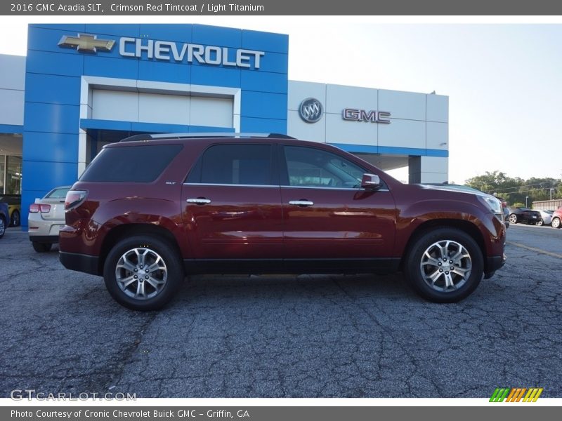 Crimson Red Tintcoat / Light Titanium 2016 GMC Acadia SLT