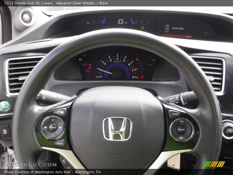 Alabaster Silver Metallic / Black 2013 Honda Civic EX Coupe