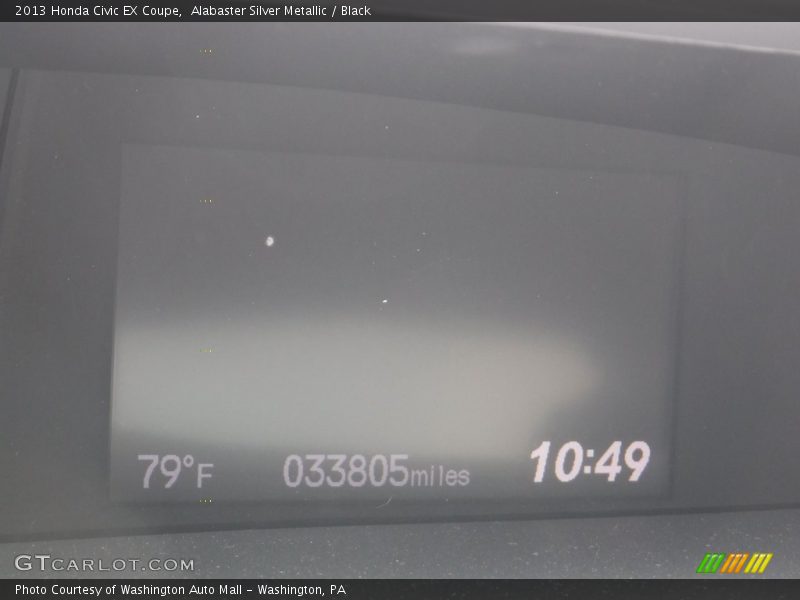 Alabaster Silver Metallic / Black 2013 Honda Civic EX Coupe