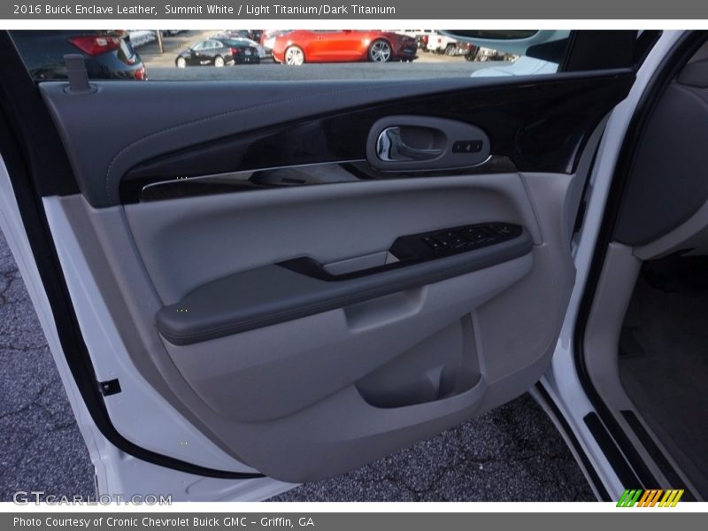Summit White / Light Titanium/Dark Titanium 2016 Buick Enclave Leather