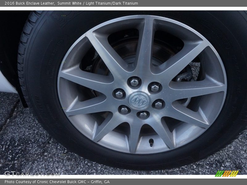Summit White / Light Titanium/Dark Titanium 2016 Buick Enclave Leather