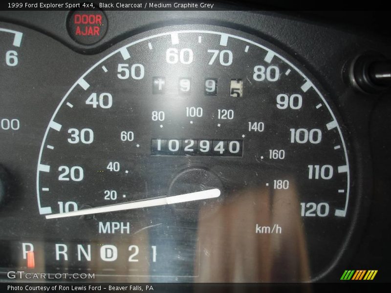 Black Clearcoat / Medium Graphite Grey 1999 Ford Explorer Sport 4x4