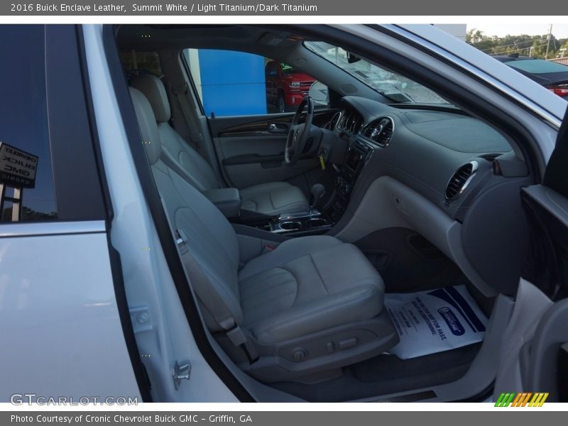Summit White / Light Titanium/Dark Titanium 2016 Buick Enclave Leather