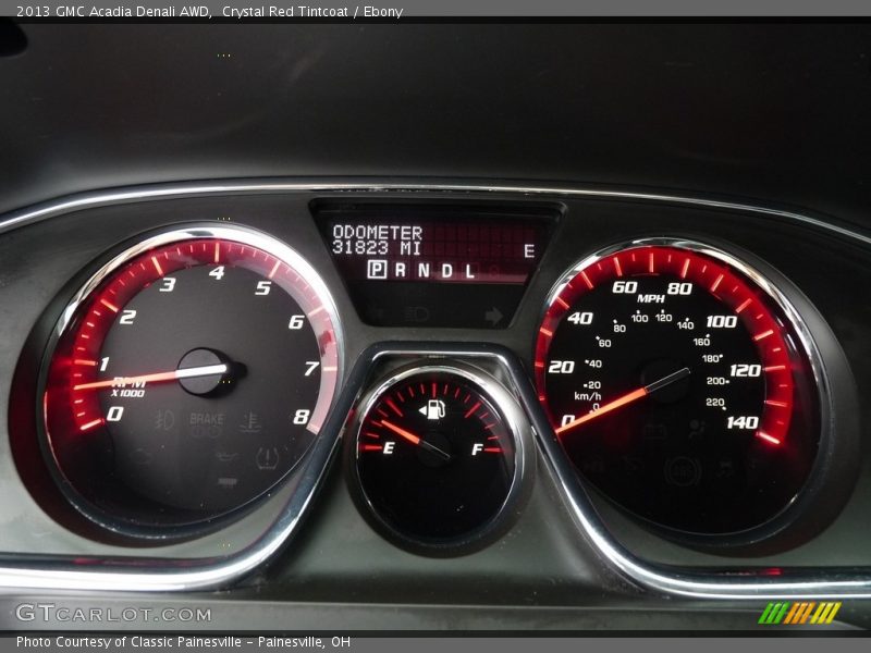 Crystal Red Tintcoat / Ebony 2013 GMC Acadia Denali AWD