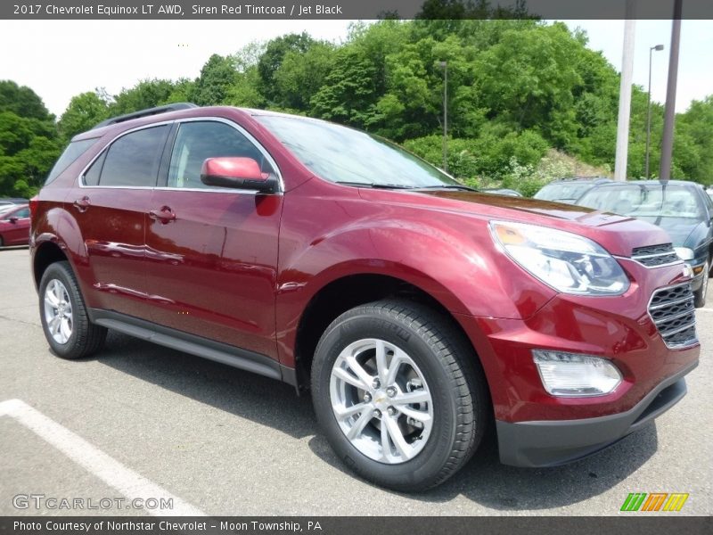 Siren Red Tintcoat / Jet Black 2017 Chevrolet Equinox LT AWD