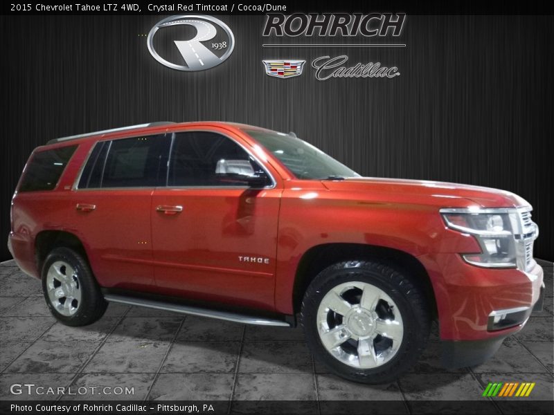 Crystal Red Tintcoat / Cocoa/Dune 2015 Chevrolet Tahoe LTZ 4WD