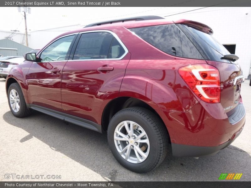 Siren Red Tintcoat / Jet Black 2017 Chevrolet Equinox LT AWD