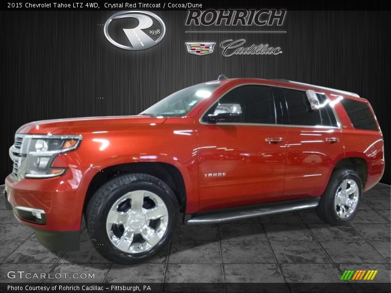 Crystal Red Tintcoat / Cocoa/Dune 2015 Chevrolet Tahoe LTZ 4WD