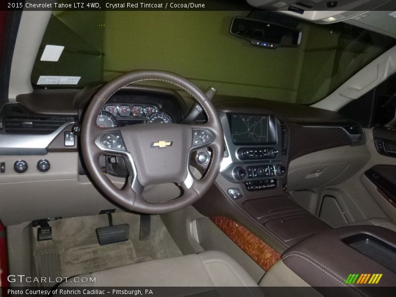 Crystal Red Tintcoat / Cocoa/Dune 2015 Chevrolet Tahoe LTZ 4WD