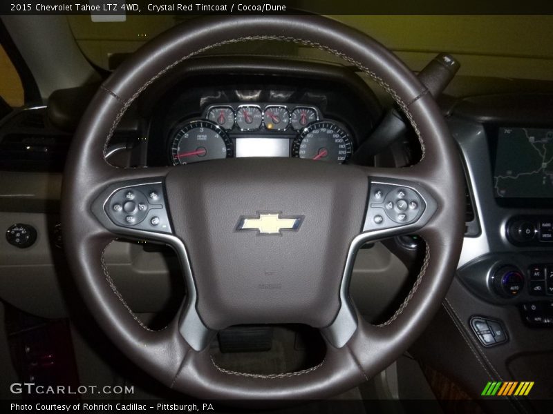 Crystal Red Tintcoat / Cocoa/Dune 2015 Chevrolet Tahoe LTZ 4WD