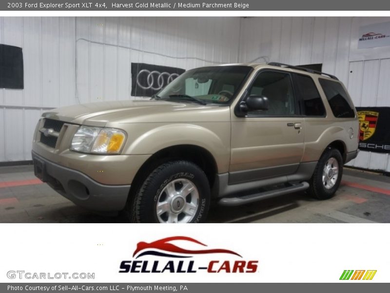 Harvest Gold Metallic / Medium Parchment Beige 2003 Ford Explorer Sport XLT 4x4