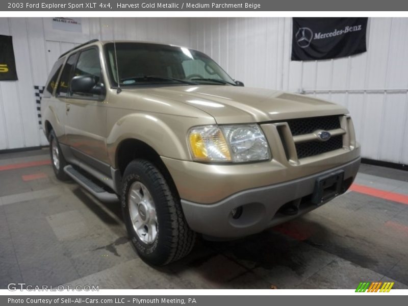 Harvest Gold Metallic / Medium Parchment Beige 2003 Ford Explorer Sport XLT 4x4